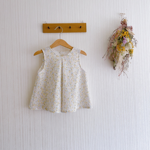 フレッシュフラワーのチュニック / イエロー 高島ちぢみ 子供服