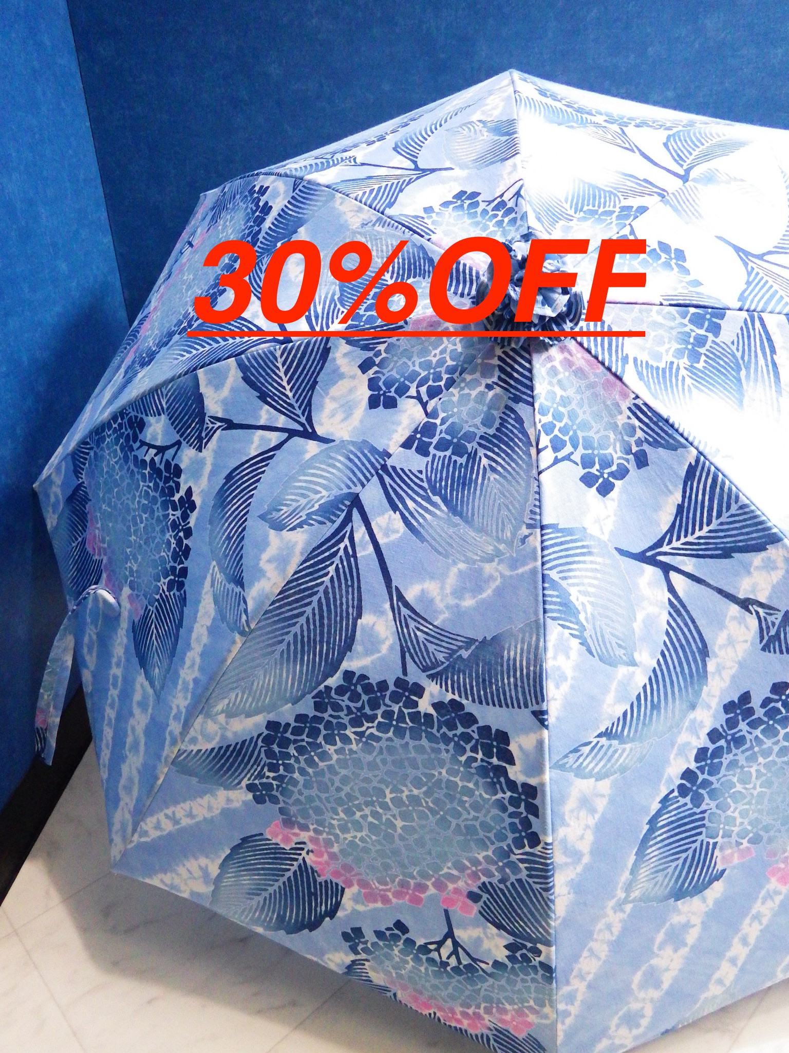 浴衣から生まれた日傘　雨なれば 雨をあゆむ［傘袋なし・限定品］