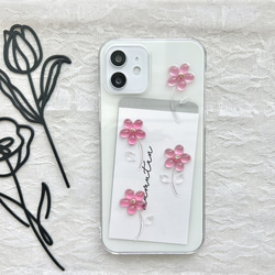 iPhoneケース flower 花柄 Android対応 スマホケース おしゃれケース iPhone14 ニュアンス 1枚目の画像