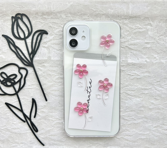 Flower Smartphone Ring 2色セット