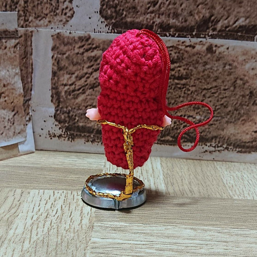 5㌢キューピーストラップ⑥[たらこキューピー 赤] バッグチャーム