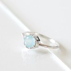 <Herz>Marine Blue Chalcedony RING / SV925 ≪送料無料≫ 6枚目の画像