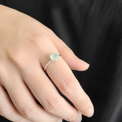 <Herz>Marine Blue Chalcedony RING / SV925 ≪送料無料≫ 7枚目の画像