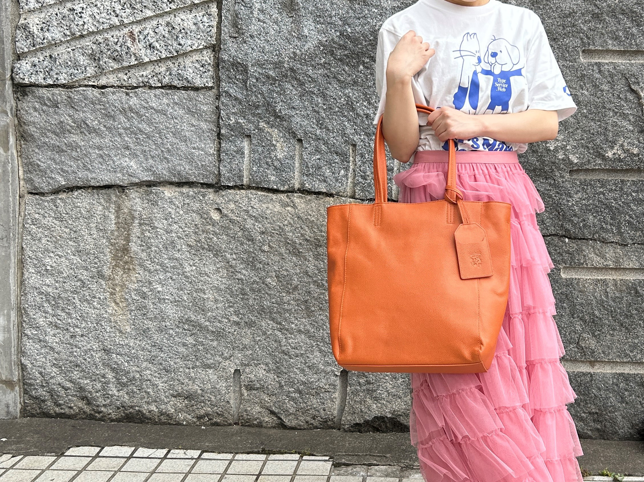 関税送料込【Courreges】レザートートバック 40% OFFセール】シュリンクレザーcolorトートバッグ レザー