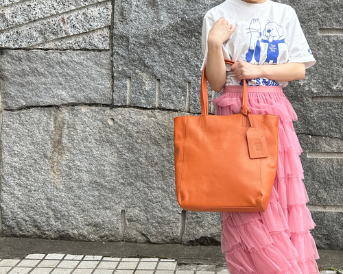 【CIDER】ブラウントートバッグ 送料/関税込 40% OFFセール】シュリンクレザーcolorトートバッグ レザー