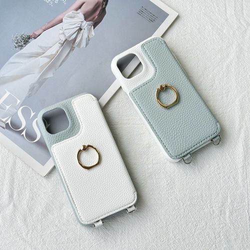 バイカラー iphone 16 15 14 13 12 ケース スマホショルダー
