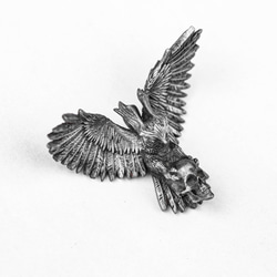 フクロウのペンダントネックレス - スカルペンダント - 翼を持つ動物好き - ゴシックネックレス 5枚目の画像