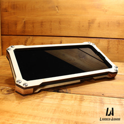 iPhone14 ケース 木製 耐衝撃 ウッド wood case 木 本革 オリジナル LUNBER ARMOR 6枚目の画像