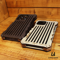 iPhone14 ケース 木製 耐衝撃 ウッド wood case 木 本革 LUNBER ARMOR 10枚目の画像