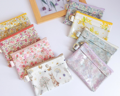 ロラライハリス♡刺繍のポーチ♡総刺繍コインケース♡お纏め出品