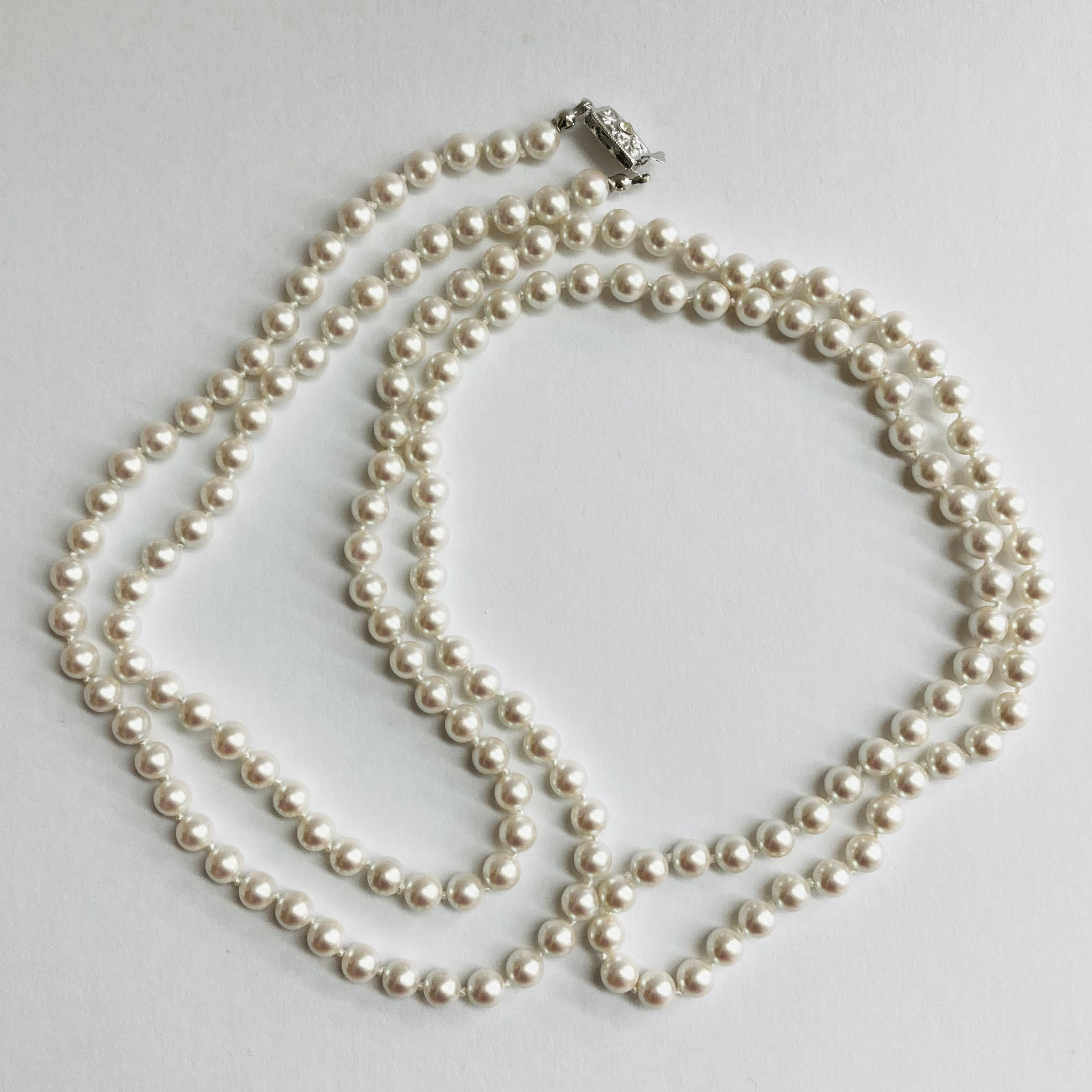 貝パールオールノットロープネックレス/6mm約120cm/エクリュクリーム/R/made in japan