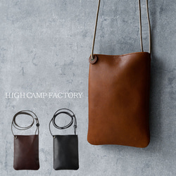 スマホショルダー ポシェット 本革 スマホポーチ サコッシュ ソフトオイルレザー シンプル ギフト 1枚目の画像