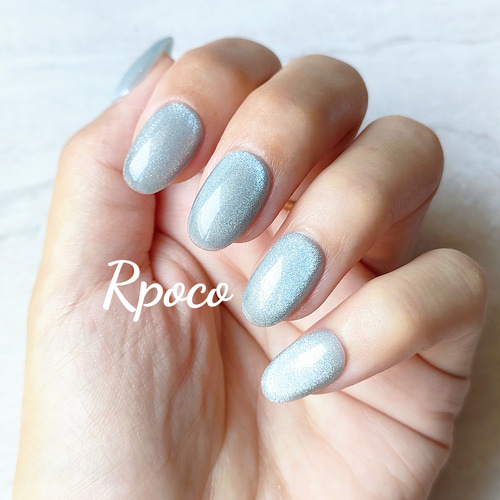 ホワイトぷっくりニュアンス×マグネットネイル ネイルチップ（つけ爪  