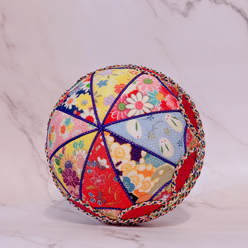 期間限定値下げ】手毬 飾りケース付き 鈴入り 大型 15cm ディスプレイ