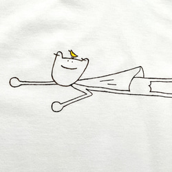 【受注制作】「スーパーポプ」  手描きTシャツ 4枚目の画像