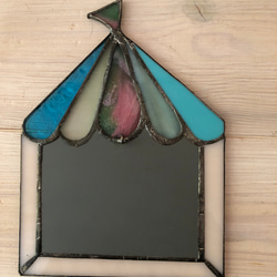 鏡　ステンドグラス　テント柄ミニ⭐️ 5枚目の画像