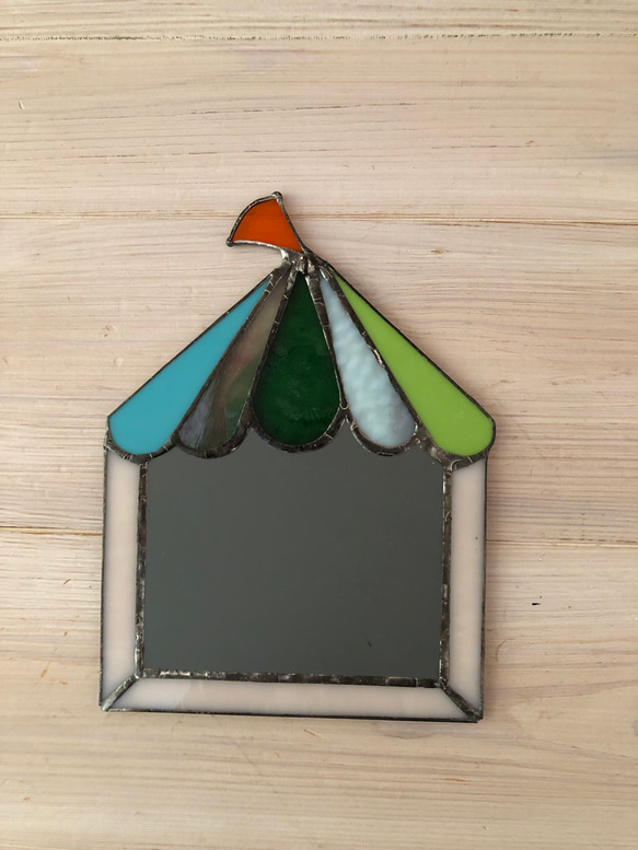 鏡　ステンドグラス　テント柄⭐️ 4枚目の画像
