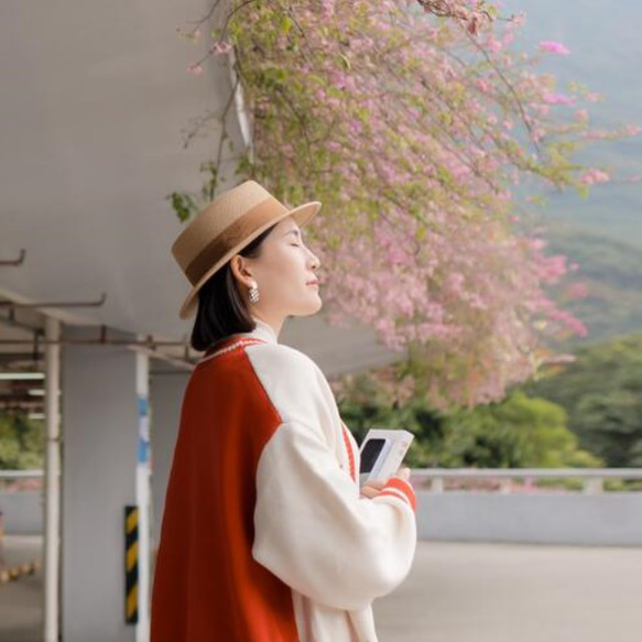 カンカン帽 麦わら帽子 選べる レディース 春夏（大人用） 1枚目の画像