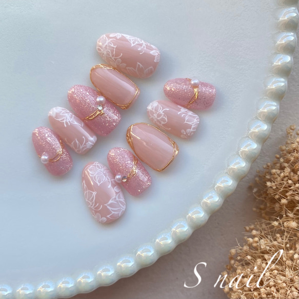 EVER NAIL ネイルチップ Flower No.005 Simple No.005