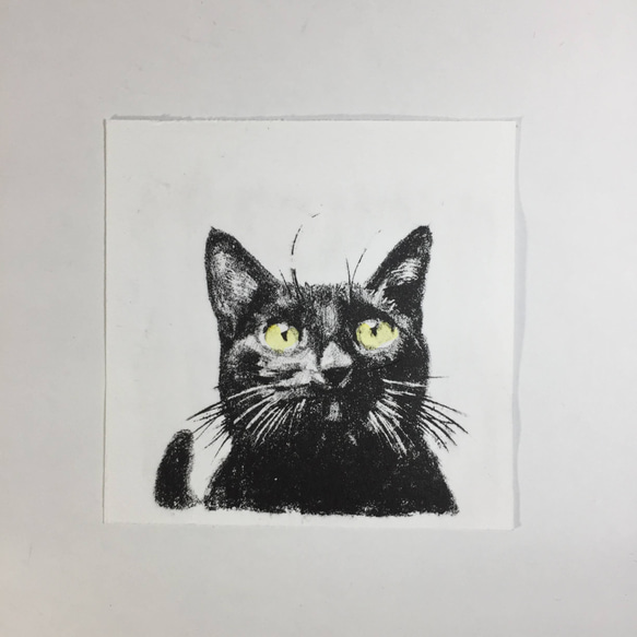 リトグラフ版画「黒猫 no.1」 3枚目の画像