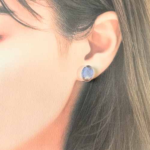 ネモフィラミニピアス / イヤリング / レジン / ドライフラワー ピアス