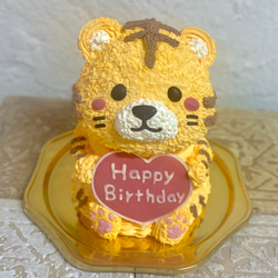 トラの立体ケーキ　センイルケーキ　ドンムルケーキ　誕生日ケーキ　[ご希望のお届け日・時間帯をご指定下さい] 1枚目の画像