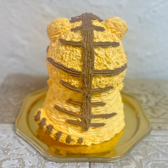 トラの立体ケーキ　センイルケーキ　ドンムルケーキ　誕生日ケーキ　[ご希望のお届け日・時間帯をご指定下さい] 2枚目の画像