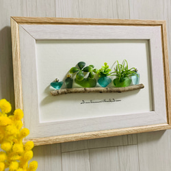 シーグラスアート 天然石 海の宝石 ガラス細工 インテリア雑貨 壁掛け