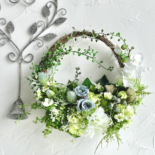 かわいい!!】ロマンティックローズのエレガント特大フラワーリース