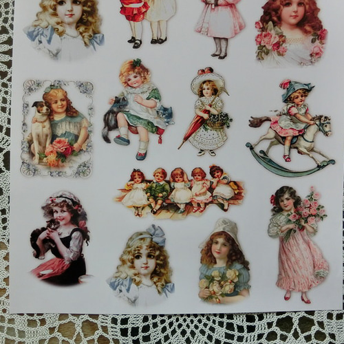 ヴィクトリアン転写プリントシート（少女2） その他素材 ゆりみこ 通販