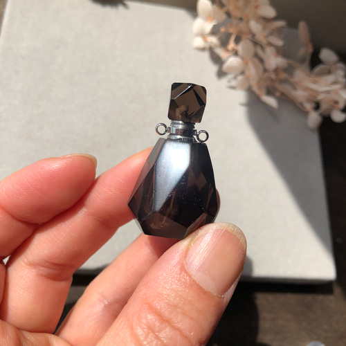 天然石/スモーキークォーツ 香水瓶 ペンダントトップにも♪ その他
