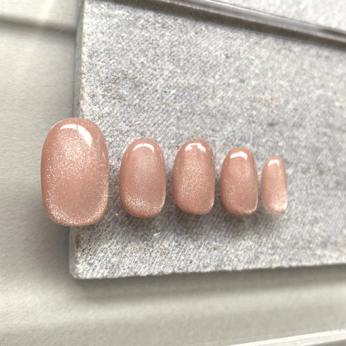 サイズオーダー ネイルチップ〜 マグネットネイル/ピンク/ベージュ  