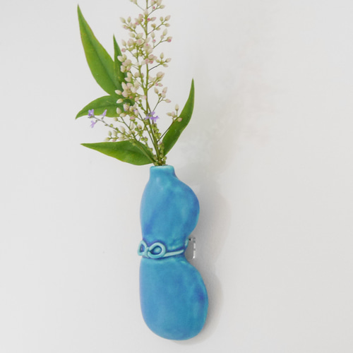 中国骨董　ひょうたん型　陶器　アンティーク　古美術　ひょうたん　花瓶　一輪挿し 陶器 一輪挿し 直ひょうたん型 黒・深緑【190805】 | iichi 日々