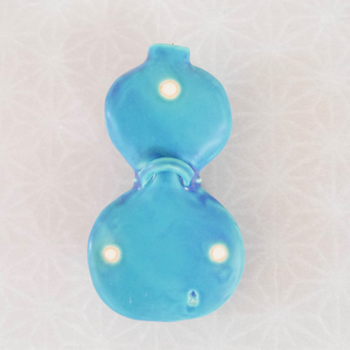 青と緑の陶器製ひょうたん花瓶 青と緑の陶器製ひょうたん花瓶 青と緑の陶器製ひょうたん花瓶 青と緑の
