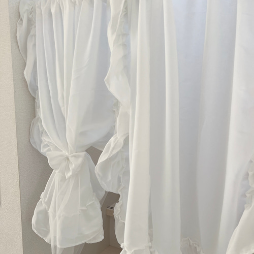 2枚 のれん 既成 レースカーテン 遮光 透けない 遮像 可愛い カフェ