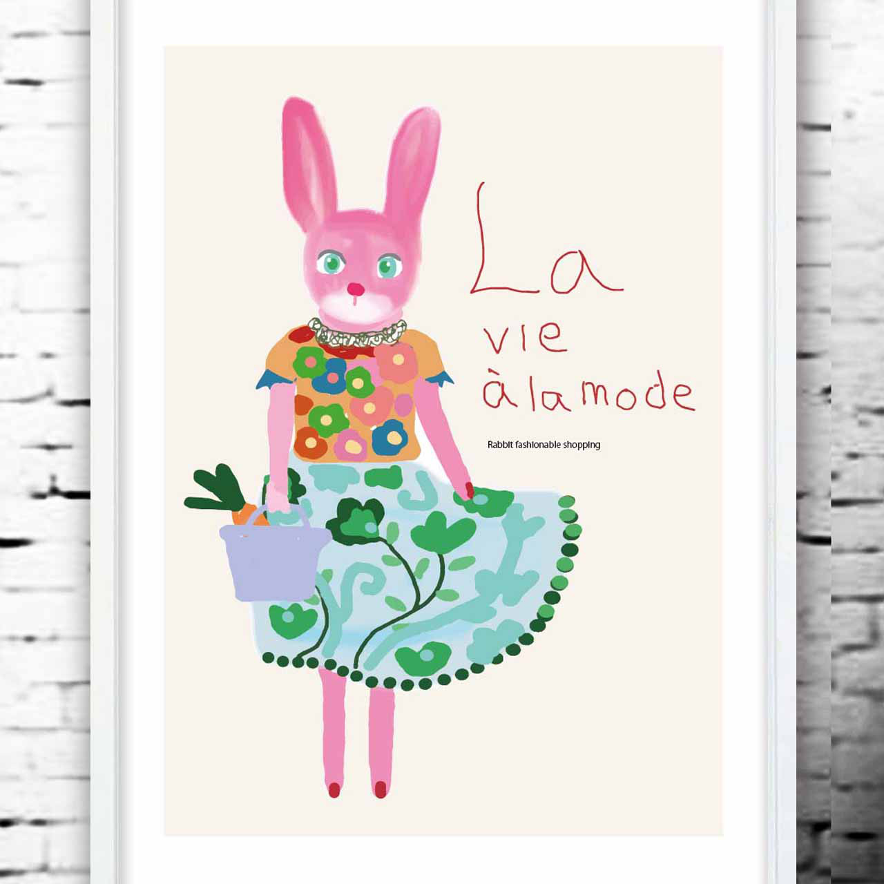 おしゃれな生活　うさぎ　イラスト　ポスター　A4 A3 A2 A1　アートポスター　アート　sei　新着順　検索1452