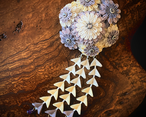 円霞 〜 菫 〜】つまみ細工 髪飾り 浴衣 結婚式 七五三 卒業式 成人式