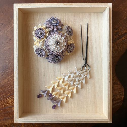 円霞 〜 菫 〜】つまみ細工 髪飾り 浴衣 結婚式 七五三 卒業式 成人式