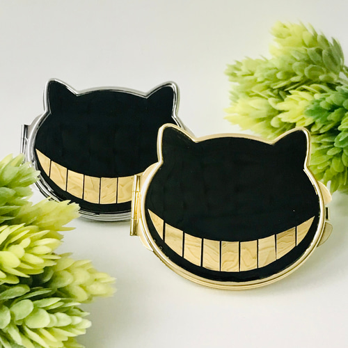 不思議の国のアリス」【チェシャネコ】ゴールド コンパクトミラー