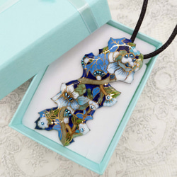 七宝焼き　アクセサリー　バッジ　ネックレス　ハンドメイド 七宝焼き アクセサリー バッジ ネックレス ハンドメイド 七宝