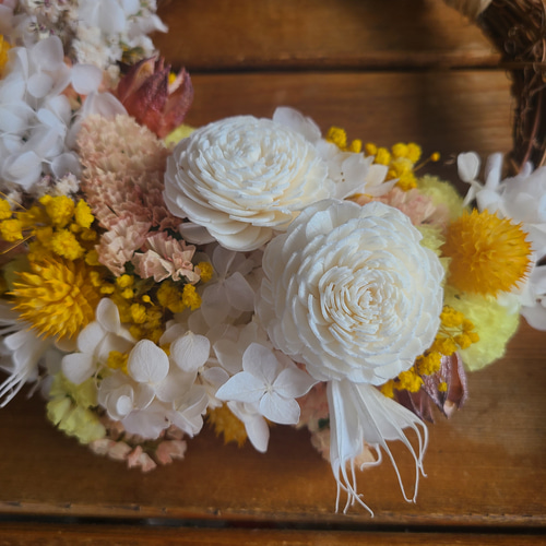 ドライフラワーリースブーケとブートニア～stay with me forever