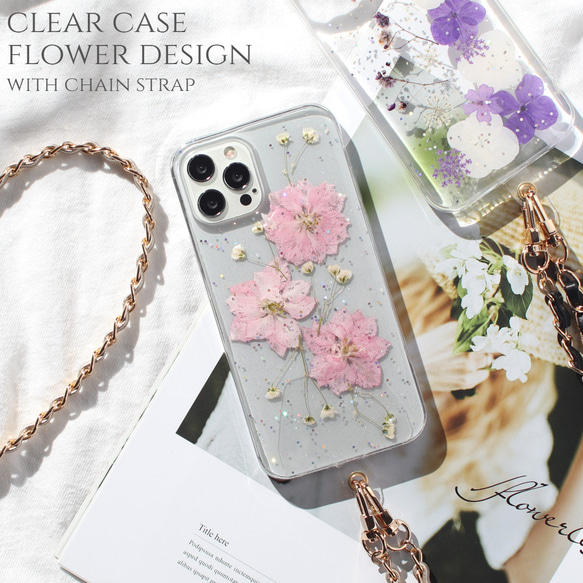 ★iPhone 11 iPhone X XS クリア　チェーン　キラキラ ipx-5116-01.jpg