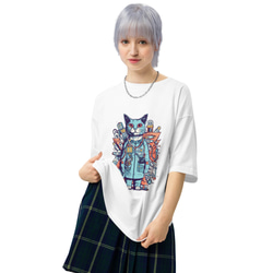 ビッグTシャツ ビッグシルエット 猫ドクター キャットドクター コットンTシャツ：送料無料 9枚目の画像