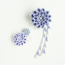 Set of hair ornaments/Flexible arrangement /violet 第1張的照片