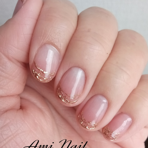 先ちょ グラデーション ニュアンス フレンチ 血色感 ネイル ネイル  