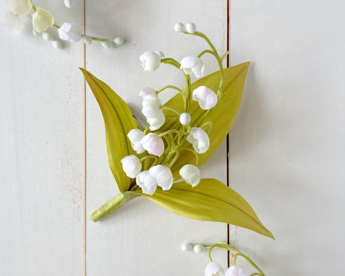 すずらんの布花　オブジェ 4fb10c9e5377e1438c76d6c86afa13