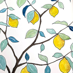 A4サイズ　水彩原画 レモンの木 2枚目の画像