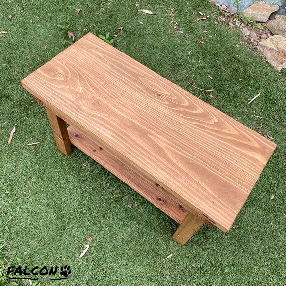 [工房FALCON] Lowテーブルベンチ　ラスティックパインカラーver. 3枚目の画像