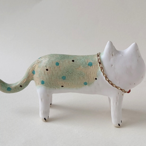 ネコ置物　ハンドメイド　陶器製 楽天市場】猫 置物 陶器 玄関 インテリア ねこ 置き物 オブジェ