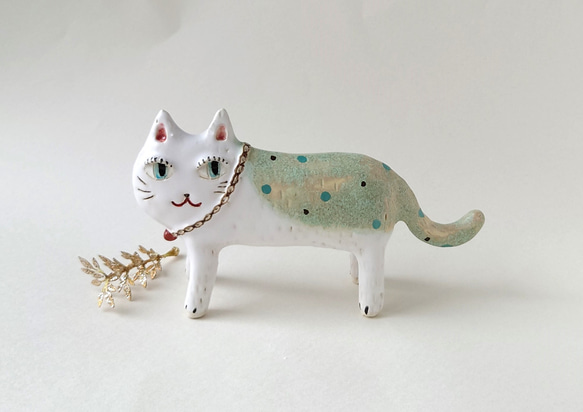 おしゃれネコさんの置物 №7 ネコ 置物 陶器 その他置物 raku 通販